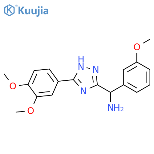 [5-(3,4-dimethoxyphenyl)-1H-1,2,4-triazol-3-yl]-(3-methoxyphenyl)methanamine structure