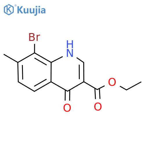 Ethyl 8-bromo-4-hydroxy-7-methylquinoline-3-carboxylate structure