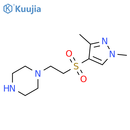 1-[2-(1,3-Dimethyl-1H-pyrazole-4-sulfonyl)-ethyl]-piperazine structure