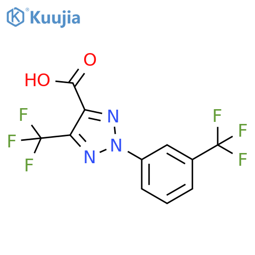 5-Trifluoromethyl-2-(3-trifluoromethyl-phenyl)-2H-[1,2,3]triazole-4-carboxylic acid structure