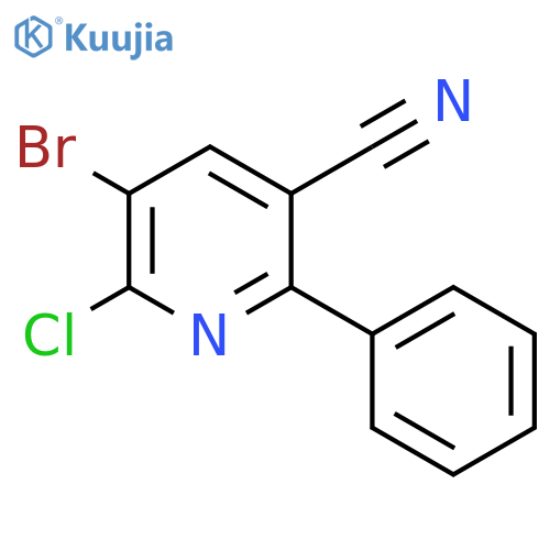 5-Bromo-6-chloro-2-phenyl-nicotinonitrile structure