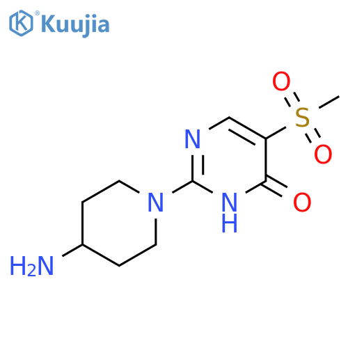 2-(4-Amino-piperidin-1-yl)-5-methanesulfonyl-3H-pyrimidin-4-one structure