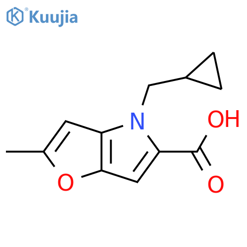 4-(cyclopropylmethyl)-2-methyl-4H-furo[3,2-b]pyrrole-5-carboxylic acid structure