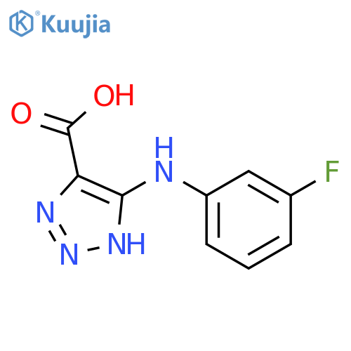 5-((3-fluorophenyl)amino)-1H-1,2,3-triazole-4-carboxylic acid structure