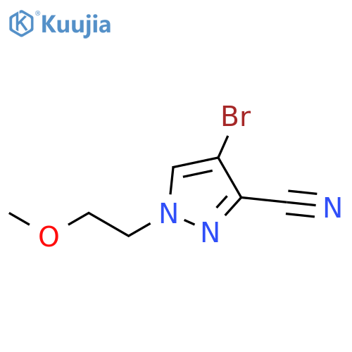4-Bromo-1-(2-methoxy-ethyl)-1H-pyrazole-3-carbonitrile structure