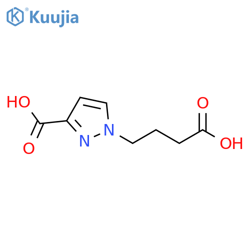 1-(3-Carboxy-propyl)-1H-pyrazole-3-carboxylic acid structure