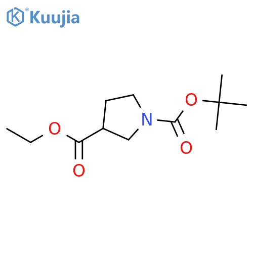1-tert-butyl 3-ethyl pyrrolidine-1,3-dicarboxylate structure