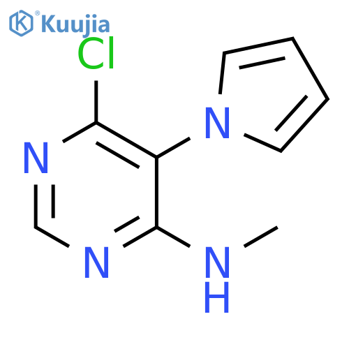(6-Chloro-5-pyrrol-1-yl-pyrimidin-4-yl)-methyl-amine structure