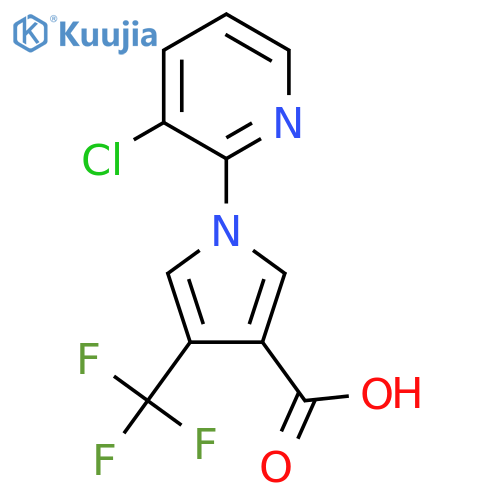 1-(3-Chloropyridin-2-yl)-4-(trifluoromethyl)-1H-pyrrole-3-carboxylic acid structure