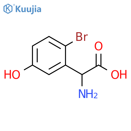 2-AMINO-2-(2-BROMO-5-HYDROXYPHENYL)ACETIC ACID structure