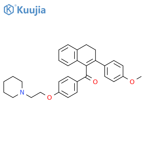 Methanone,[3,4-dihydro-2-(4-methoxyphenyl)-1-naphthalenyl][4-[2-(1-piperidinyl)ethoxy]phenyl]- structure