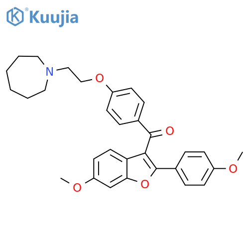 Methanone,[4-[2-(hexahydro-1H-azepin-1-yl)ethoxy]phenyl][6-methoxy-2-(4-methoxyphenyl)-3-benzofuranyl]- structure