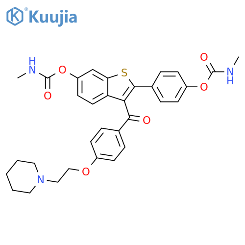 Methanone,[6-[[(methylamino)carbonyl]oxy]-2-[4-[[(methylamino)carbonyl]oxy]phenyl]benzo[b]thien-3-yl][4-[2-(1-piperidinyl)ethoxy]phenyl]- structure