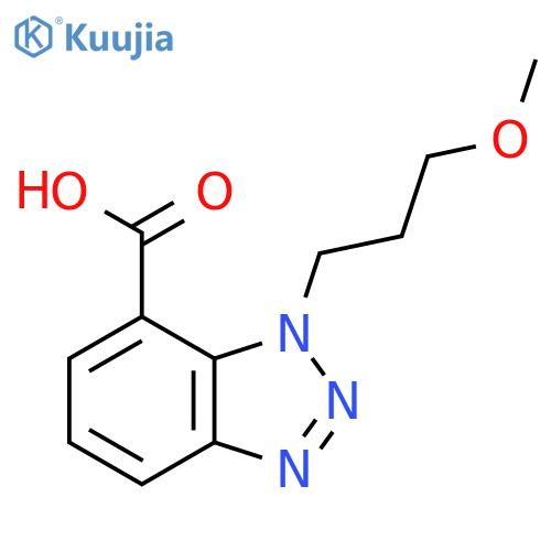 1-(3-methoxypropyl)-1H-1,2,3-benzotriazole-7-carboxylic acid structure