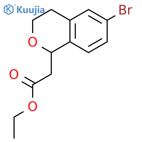 Ethyl 2-(6-Bromo-3,4-dihydro-1H-isochromen-1-yl)acetate structure