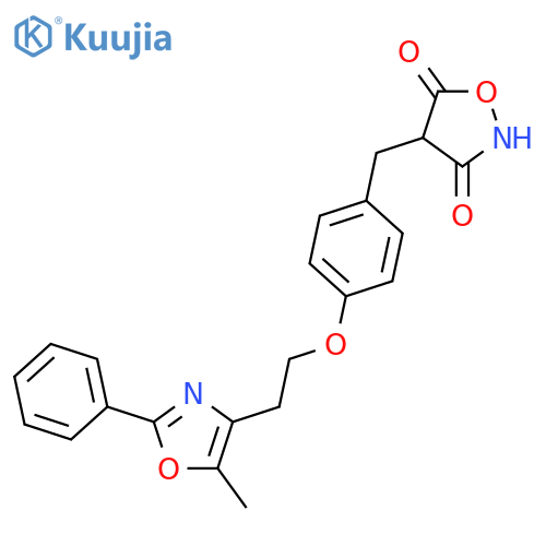 3,5-Isoxazolidinedione,4-[[4-[2-(5-methyl-2-phenyl-4-oxazolyl)ethoxy]phenyl]methyl]- structure