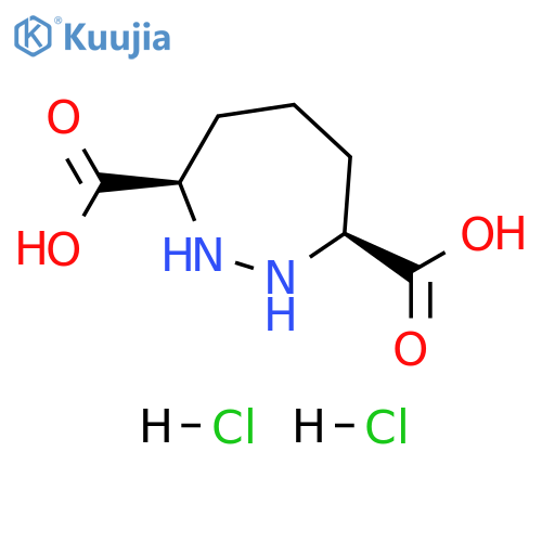 1H-1,2-Diazepine-3,7-dicarboxylic acid, hexahydro-, dihydrochloride, cis- structure