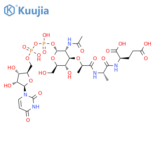UDP-N-acetyl-alpha-muramoyl-L-alanyl-D-glutamic acid structure