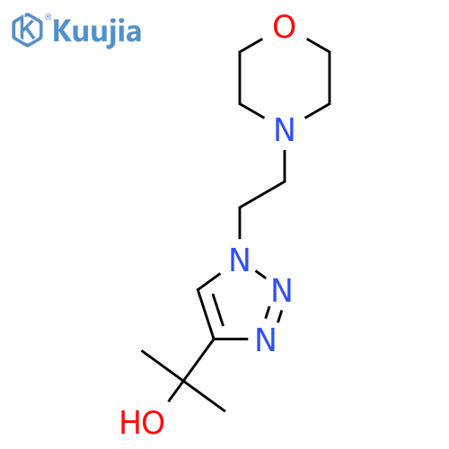 2-{1-[2-(morpholin-4-yl)ethyl]-1H-1,2,3-triazol-4-yl}propan-2-ol structure