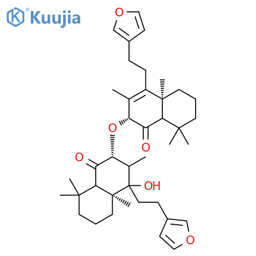 (2S,4aS,8aS)-2-[[(2R,3R,4R,4aS,8aS)-4-[2-(furan-3-yl)ethyl]-4-hydroxy-3,4a,8,8-tetramethyl-1-oxo-2,3,5,6,7,8a-hexahydronaphthalen-2-yl]oxy]-4-[2-(furan-3-yl)ethyl]-3,4a,8,8-tetramethyl-5,6,7,8a-tetrahydro-2H-naphthalen-1-one structure