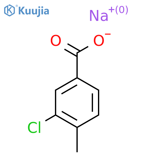 Sodium 3-chloro-4-methylbenzoate structure