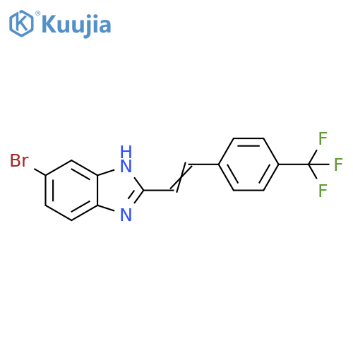 (E)-6-bromo-2-(4-(trifluoromethyl)styryl)-1H-benzo[d]imidazole structure