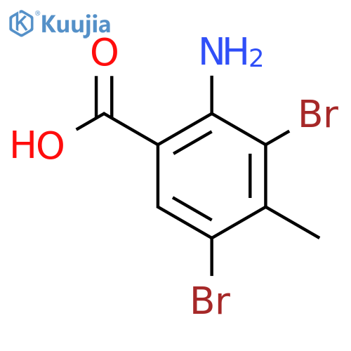2-Amino-3,5-dibromo-4-methyl-benzoic acid structure
