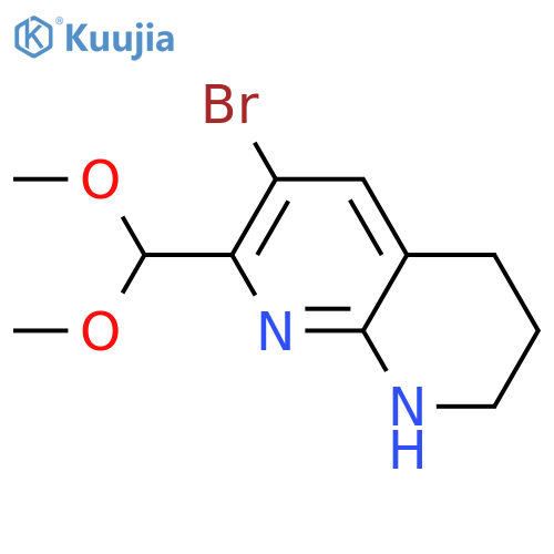 6-Bromo-7-(dimethoxymethyl)-1,2,3,4-tetrahydro-1,8-naphthyridine structure