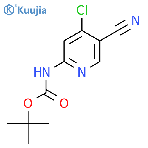 Tert-butyl N-(4-chloro-5-cyanopyridin-2-yl)carbamate structure