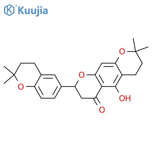 2H,6H-Benzo[1,2-b:5,4-b']dipyran-6-one, 8-(3,4-dihydro-2,2-dimethyl-2H-1-benzopyran-6-yl)-3,4,7,8-tetrahydro-5-hydroxy-2,2-dimethyl- (9CI) structure