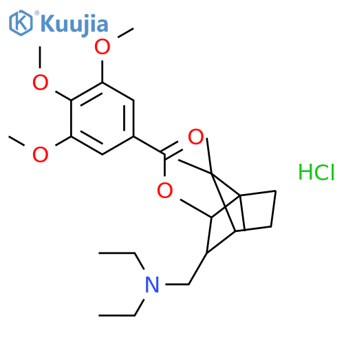 3-[(diethylamino)methyl]-1,7,7-trimethylbicyclo[2.2.1]hept-2-yl 3,4,5-trimethoxybenzoate hydrochloride (1:1) structure