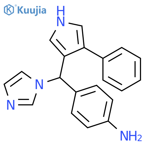 4-[1H-imidazol-1-yl(4-phenyl-1H-pyrrol-3-yl)methyl]aniline structure