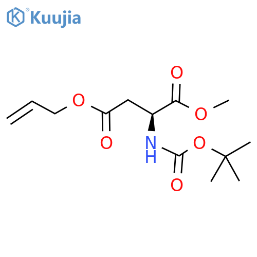 L-Aspartic acid, N-[(1,1-dimethylethoxy)carbonyl]-, 1-methyl 4-(2-propen-1-yl) ester structure