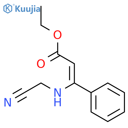 2-Propenoic acid, 3-[(cyanomethyl)amino]-3-phenyl-, ethyl ester structure