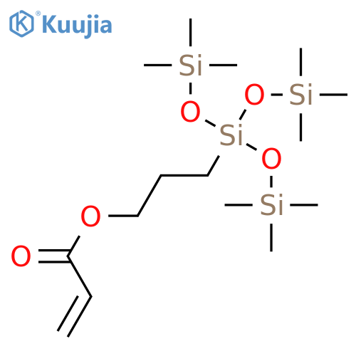 2-Propenoic acid,3-[3,3,3-trimethyl-1,1-bis[(trimethylsilyl)oxy]-1-disiloxanyl]propyl ester structure