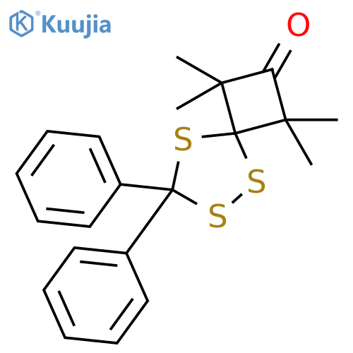 5,6,8-Trithiaspiro[3.4]octan-2-one, 1,1,3,3-tetramethyl-7,7-diphenyl- structure