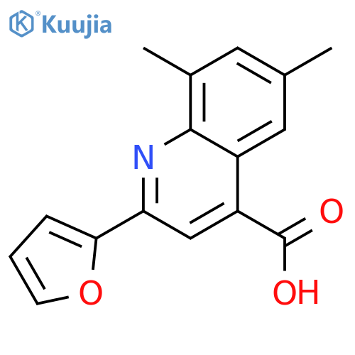 2-(2-furyl)-6,8-dimethylquinoline-4-carboxylic acid structure