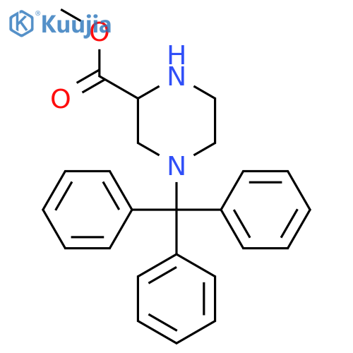 Methyl 4-tritylpiperazine-2-carboxylate structure