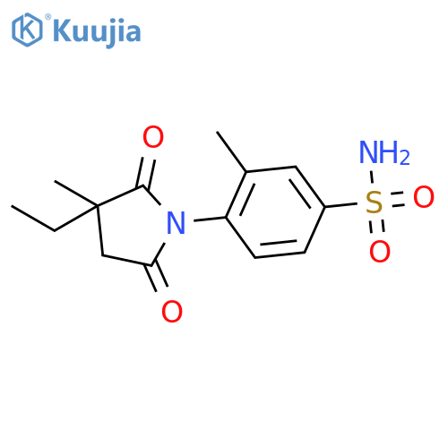 Benzenesulfonamide,4-(3-ethyl-3-methyl-2,5-dioxo-1-pyrrolidinyl)-3-methyl- structure