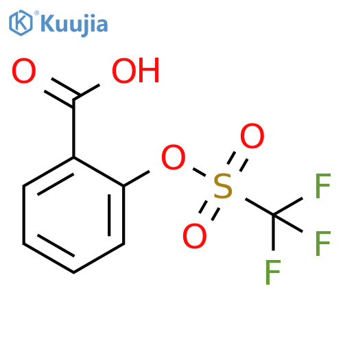 Benzoic acid, 2-[[(trifluoromethyl)sulfonyl]oxy]- structure