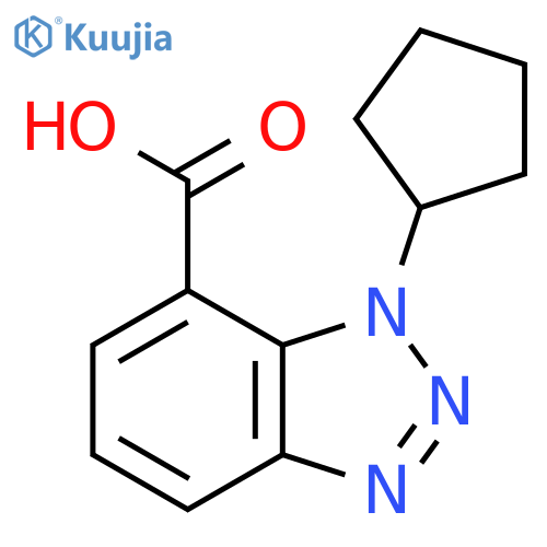 1-cyclopentyl-1H-1,2,3-benzotriazole-7-carboxylic acid structure