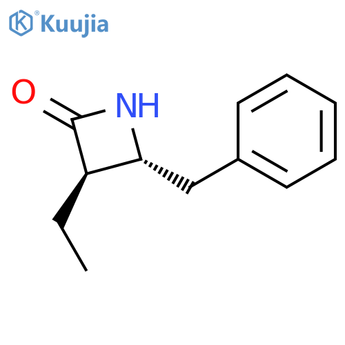 2-Azetidinone, 3-ethyl-4-(phenylmethyl)-, (3R,4R)-rel- structure