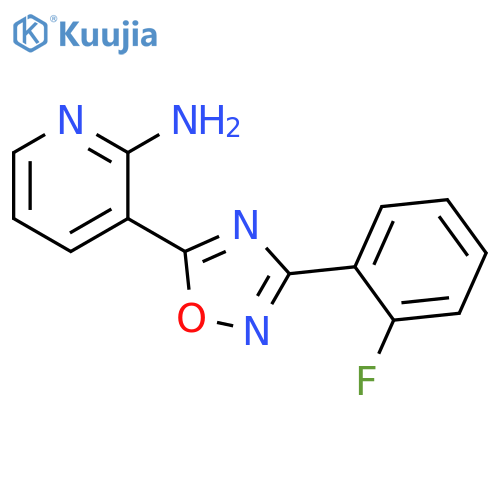 3-[3-(2-Fluoro-phenyl)-[1,2,4]oxadiazol-5-yl]-pyridin-2-ylamine structure
