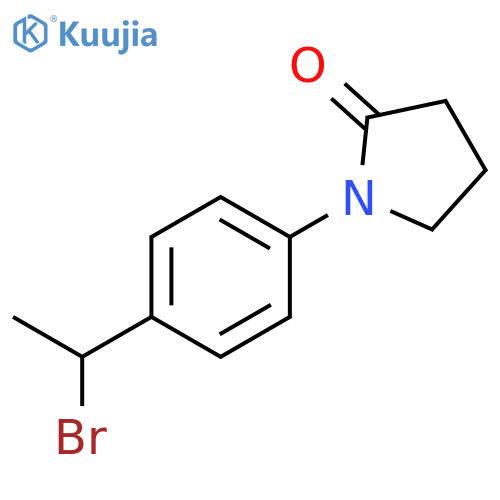 1-[4-(1-Bromo-ethyl)-phenyl]-pyrrolidin-2-one structure