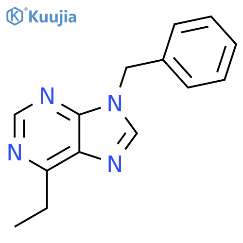 9H-Purine, 6-ethyl-9-(phenylmethyl)- structure