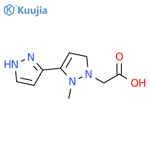 2-3-(1-methyl-1H-pyrazol-5-yl)-1H-pyrazol-1-ylacetic acid structure