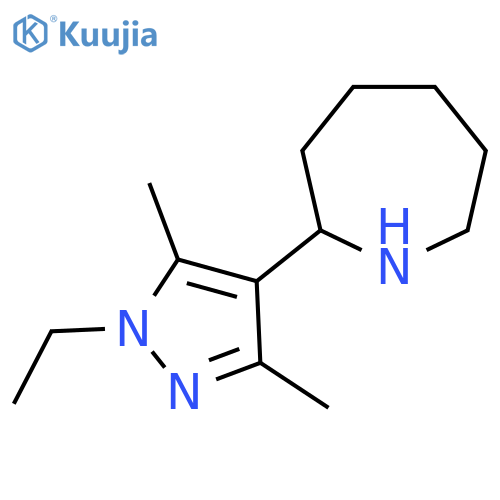 2-(1-Ethyl-3,5-dimethyl-1H-pyrazol-4-yl)azepane structure