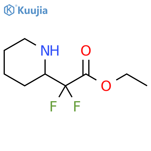 Difluoro-piperidin-2-yl-acetic acid ethyl ester structure