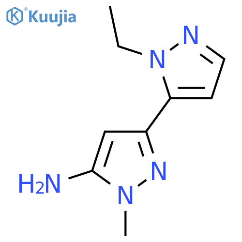 3-(1-ethyl-1H-pyrazol-5-yl)-1-methyl-1H-pyrazol-5-amine structure
