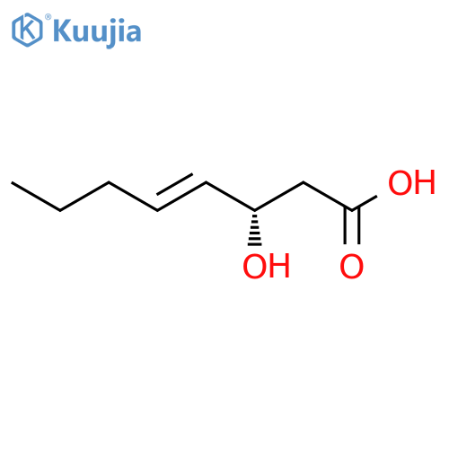 (3S)-3-hydroxyoct-4-enoic acid structure